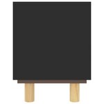 vidaXL Meuble TV Noir 105x30x40cm Bois de pin massif et rotin naturel