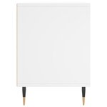 vidaXL Table de chevet Blanc 40x35x50 cm Bois d’ingénierie