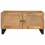 vidaXL Table basse Naturel 80 x 50 x 40 cm Bois de mangue massif
