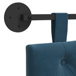 vidaXL Tête de lit suspendue Avec lumière LED Bleu Velours