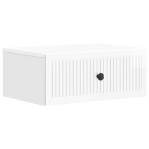 vidaXL Cabinet de chevet avec tiroir Blanc brillant 49 x 34 5 x 20 cm