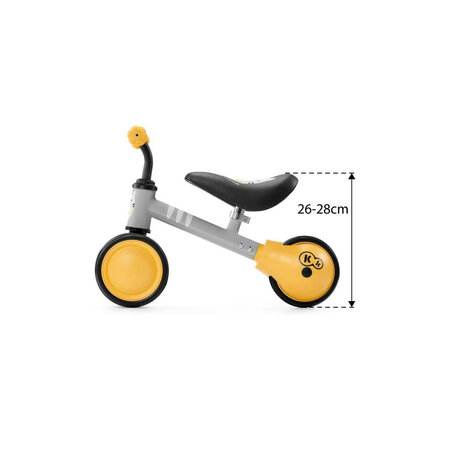 Kinderkraft Mini Velo Draisienne Cutie Jaune 3 Roues Des 1 An