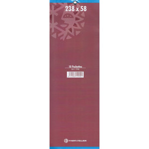 Pochettes double soudure 238 x 58 mm pour carnets personnages célèbres. Fond - Noir