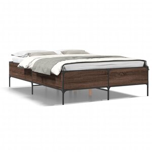 vidaXL Cadre de lit sans matelas chêne marron 120x190 cm