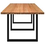 vidaXL Table à manger marron clair bois de chêne massif rectangulaire