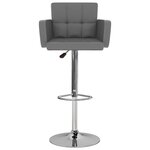 vidaXL Tabourets de bar lot de 2 gris similicuir