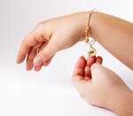Bracelet sarah avec perles blanches