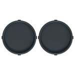 vidaXL Chariots à plantes avec roues 2 Pièces gris diamètre 34 cm 35 kg