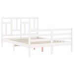vidaXL Cadre de lit sans matelas blanc 120x200 cm bois massif