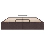 vidaXL Cadre de lit ottoman sans matelas marron foncé 140x190 cm tissu
