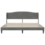 vidaXL Cadre de lit avec tête de lit Gris foncé 180 x 200 cm Velours