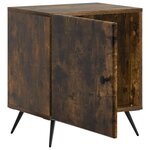 vidaXL Cabinet de chevet 2 Pièces Chêne fumé 43 x 34 5 x 50 cm