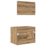 vidaXL Set de Meubles de Salle de Bain 2 Pièces Chêne artisanal