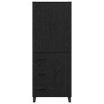 vidaXL Haut Armoire 2 Pièces Chêne noir Bois Aggloméré et Verre