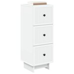 vidaXL Armoire à tiroirs Blanc 33 x 34 5 x 90 cm Bois d'ingénierie