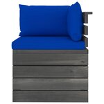 vidaXL Canapé palette de jardin 2 places avec coussins Bois de pin