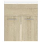 vidaXL Armoire d'évier avec lavabo intégré Chêne sonoma Aggloméré