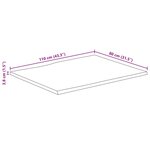 vidaXL Dessus de table 110x80x3 8 cm rectangulaire bois massif acacia