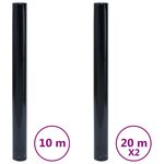 vidaXL Films pour fenêtre 3 Pièces statique dépoli noir PVC