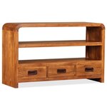 vidaXL Meuble TV Bois d'acacia solide 90 x 30 x 55 cm