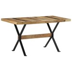 vidaXL Table à manger 140x70x76 cm Bois de manguier brut