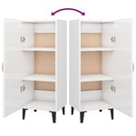 vidaXL Buffet Blanc brillant 34 5x34x90 cm Bois d'ingénierie