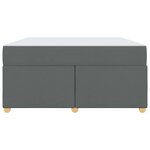 vidaXL Cadre de lit avec matelas Gris foncé 160 x 200 cm tissu