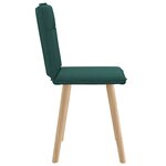 vidaXL Chaises à manger lot de 2 vert foncé tissu