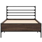 vidaXL Cadre de lit sans matelas chêne marron 75x190 cm