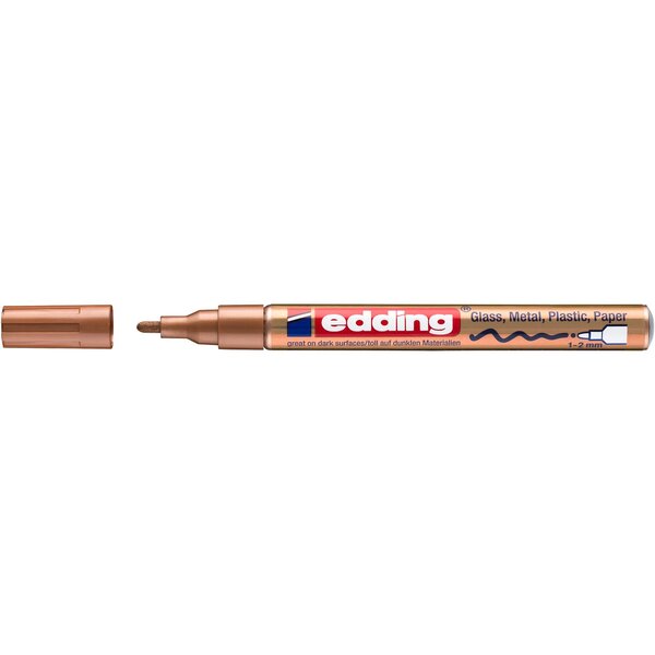 Marqueur Peinture Brillante 751 Cuivre Pointe Ronde 1-2 mm EDDING