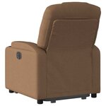 vidaXL Fauteuil inclinable Marron Tissu