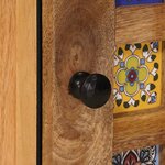 vidaXL Cabinet de chevet Naturel 50 x 33 x 60 cm Bois de mangue massif
