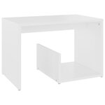 vidaXL Table d'appoint blanc 59x36x38 cm bois d'ingénierie