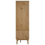 vidaXL Garde-robe OTTA Marron et blanc 76 5x53x172 cm Bois massif pin