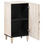 vidaXL Buffet avec porte Blanc 40 x 33 5 x 75 cm Bois de mangue massif