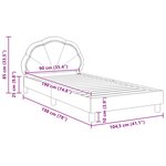 vidaXL Cadre de lit pour enfants avec tête de lit Violet 90 x 190 cm