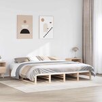 vidaXL Cadre de lit sans matelas 200x200 cm bois massif de pin