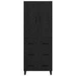 vidaXL Haut Armoire Chêne noir 69 5 x 34 x 180 cm Bois d'ingénierie