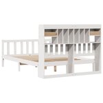 vidaXL Lit bibliothèque sans matelas blanc 140x200 cm bois pin massif