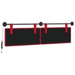 vidaXL Tête de lit suspendue Avec lumière LED Rouge Simili cuir