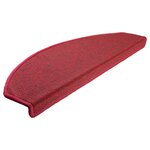 vidaXL Tapis d'escalier 20 pièces 65 x 24 x 4 cm Bordeaux Demi-rond Grand