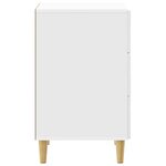 vidaXL Table de chevet Blanc brillant 43 x 39 5 x 66 5 cm