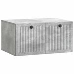vidaXL Meuble TV mural Gris béton 59 5 x 41 x 30 cm Bois d'ingénierie