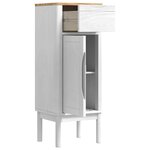 vidaXL Armoire de salle de bain avec porte FLORO Blanc 35 x 30 x 90 cm