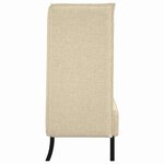 vidaXL Canapé à Haut Dossier Crème 109 x 56 x 121 cm tissu