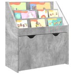 vidaXL Bibliothèque pour enfants Gris béton 60 x 29 5 x 69 cm