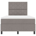 vidaXL Lit à ressorts avec matelas Taupe 120 x 200 cm tissu