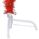 vidaXL Demi sapin de Noël artificiel avec support Rouge 180 cm PVC