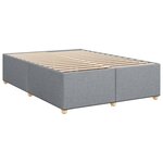 vidaXL Sommier à lattes de lit avec matelas Gris clair 140x190cm Tissu
