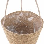 vidaXL Paniers à plantes en herbe de mer 3 Pièces Naturel Ø26 x 19 cm